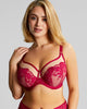 Scuptresse Josephine Full Cup Lace Bra Large Bust Bra in Magenta and Latte Front