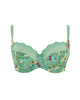 Sculptresse Esme Balcony Bra in Wonderland green made for the curvier woman with a big bust front ghost view