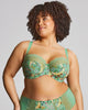 Sculptresse Esme Balcony Bra in Wonderland green made for the curvier woman with a big bust side look