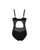 Panache Tango Essence Plunge Small Back Large Bust Bodysuit Obsidian Product Back