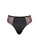 Panache Liza Deep Brief in Disco Black with shimmery embroidery made for curves ghost