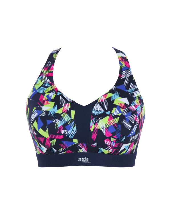 Panache Endurance Ultra Perform Fuller Bust Extreme Bounce Control Sports Bra Graphic Print Ghost J Hook