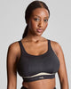 Panache Freedom Wire Free Sports bra in Black and Chalk made for small back and large breasts giving extreme bounce control front view