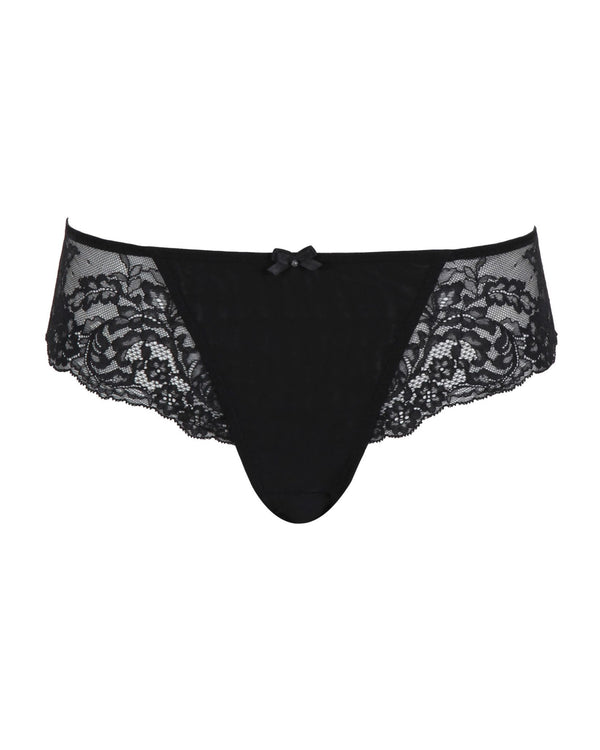 Panache Ana Brazilian in Black made for curves front view ghost