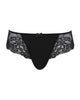 Panache Ana Brazilian in Black made for curves front view ghost