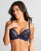 Panache Ana Plunge Bra Midnight Sequin Front made for Fuller Busts 9396