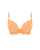 Panache Ana Plunge Bra in Peach Melba made for the curvier woman with a big bust front view ghost