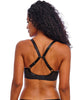 Freya Love-Haze Plunge Bra in Black made for the curvier woman with a big bust j hook back view