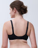 Legend Very Covering UW Bra in Black made for the curvier woman with a big bust back view