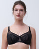 Legend Very Covering UW Bra in Black made for the curvier woman with a big bust front view