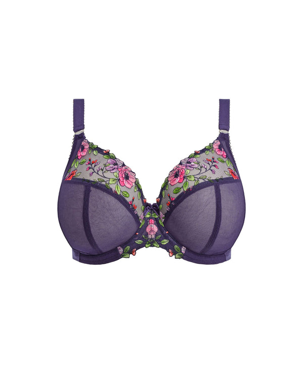 Elomi Himari Plunge Bra in Midnight made for the curvier woman with a big bust ghost