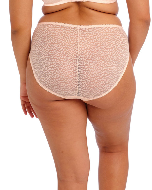 Elomi Lucie High Leg Brief is made for the curvy fuller figured woman in pale blush back view