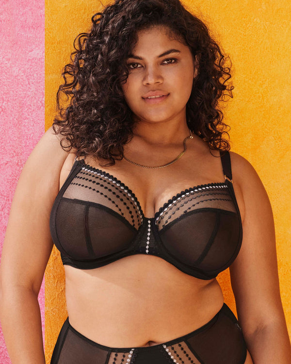 Elomi Matilda D Cup and Up Plunge Bra in Black