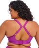 Elomi Matilda Plunge Bra in Hollyhock made for the curvier woman with a big bust back view j hook