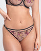 Samanta Ramona String thong with removable strap belt removed floral embroidery